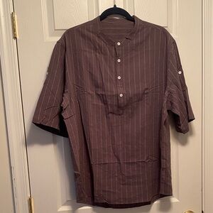 Women’s Brown Striped Shirt…size XL